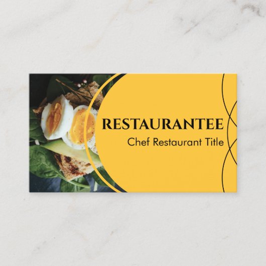 Moderne gourmet chef culinaire visitekaartje (Voorkant)