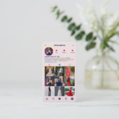 Moderne Gowns Bruidsboetiek Roze Instagram Visitekaartje (Staand voorkant)