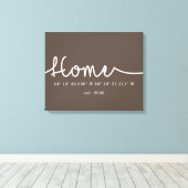 Moderne GPS-coördinaten voor thuisgebruik Canvas Afdruk (Insitu (Houten vloer))