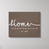 Moderne GPS-coördinaten voor thuisgebruik Canvas Afdruk (Voorkant)