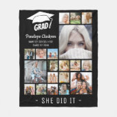 Moderne GRAD 13 x fotocollage Afstudeercadeau Fleece Deken (Voorkant)