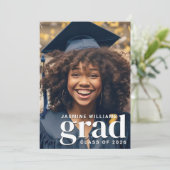 Moderne Grad 2 Foto Afstuderen Aankondiging (Staand voorkant)
