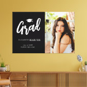 Moderne Grad Borstel Schrift Foto Afstuderen Canvas Afdruk (Insitu (Woonkamer))