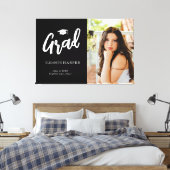 Moderne Grad Borstel Schrift Foto Afstuderen Canvas Afdruk (Insitu (Slaapkamer))