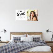 Moderne Grad Brush Schrift Foto Afstuderen Canvas Afdruk (Insitu (Slaapkamer))