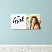 Moderne Grad Brush Schrift Foto Afstuderen Canvas Afdruk (Insitu (Houten vloer))
