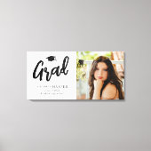 Moderne Grad Brush Schrift Foto Afstuderen Canvas Afdruk (Voorkant)