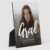 Moderne Grad Brush Schrift Foto Afstuderen Fotoplaat (Zijkant)