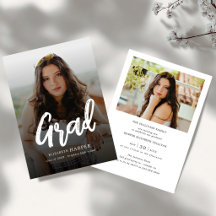 Moderne Grad Brush Schrift Foto Afstuderen