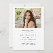 Moderne Grad Brush Schrift Foto Afstuderen Kaart (Achterkant)