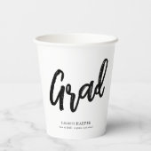 Moderne Grad Brush Script Afstuderen  Papieren Bekers (Achterkant)