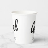 Moderne Grad Brush Script Afstuderen  Papieren Bekers (Rechts)