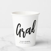 Moderne Grad Brush Script Afstuderen  Papieren Bekers (Voorkant)