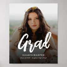 Moderne Grad Brush Script Foto Afstuderen