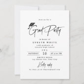 Moderne Grad Cap handtekening script Eenvoudige af Kaart (Voorkant)