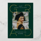 Moderne Grad Foil Uitnodiging (Voorkant)