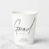 Moderne Grad Script Typografie Afstuderen Papieren Bekers (Voorkant)