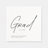 Moderne Grad Script Typografie Afstuderen Servet (Voorkant)