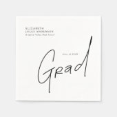 Moderne Grad Script Typografie Afstuderen Servet (Voorkant)
