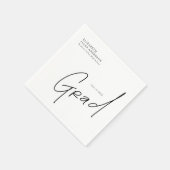 Moderne Grad Script Typografie Afstuderen Servet (Hoek)