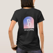 Moderne Gradiënt Blauw Roze Monogram Make-up Artie T-shirt (Achterkant)