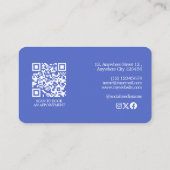 Moderne Gradiënt Blauw Roze Monogram Make-up Artie Visitekaartje (Achterkant)