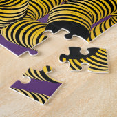 Moderne gradiënt drippy Tunnels Yellow Bee Legpuzzel (Zijkant)