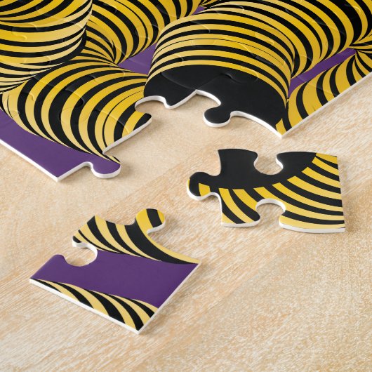 Moderne gradiënt drippy Tunnels Yellow Bee Legpuzzel (Zijkant)