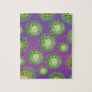 Moderne Gradiënt en Kiwi Fruit Paars Legpuzzel