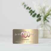 Moderne Gradient Metallic Gold Sjabloon Visitekaartje (Staand voorkant)