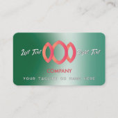 Moderne gradiënt metallic groene Sjabloon Visitekaartje (Voorkant)