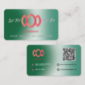Moderne gradiënt metallic groene Sjabloon Visitekaartje (Voorkant / Achterkant)