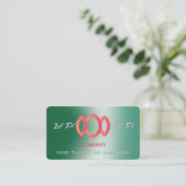 Moderne gradiënt metallic groene Sjabloon Visitekaartje (Staand voorkant)