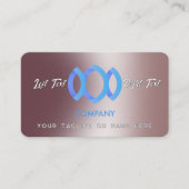 Moderne Gradient Metallic Poeder Roze Sjabloon Visitekaartje (Voorkant)