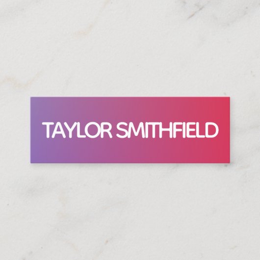 moderne gradiënt mini visitekaartje (Voorkant)