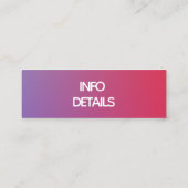 moderne gradiënt mini visitekaartje (Achterkant)