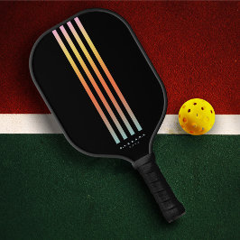Moderne Gradiënt Strepen Pickleballer Zomer Bruin Pickleball Paddle