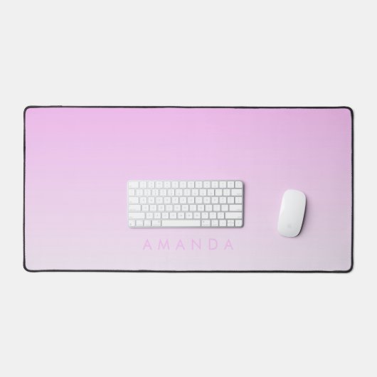 Moderne gradiënten Roze Minimalistisch Personalise Bureaumat (Keyboard & Muis)