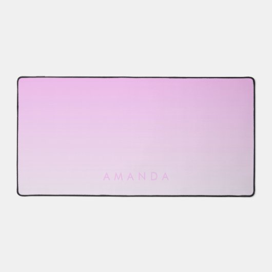 Moderne gradiënten Roze Minimalistisch Personalise Bureaumat (Voorkant)