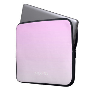 Moderne gradiënten Roze Minimalistisch Personalise Laptop Sleeve