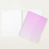 Moderne gradiënten Roze Minimalistisch Personalise Planner (Display)