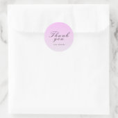 Moderne gradiënten Roze Minimalistisch Personalise Ronde Sticker (Tas)