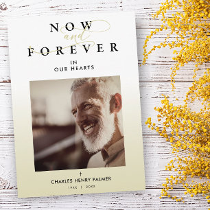 Moderne gradiëntminimalistische fotobegrafenisserv kaart