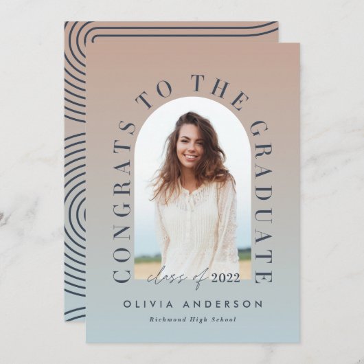 Moderne gradiënttypografie fotoboogafstuderen (Voorkant / Achterkant)