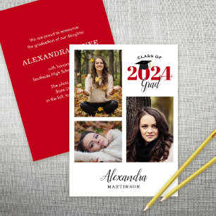 Moderne Graduate 3 Foto Afstudeerfoto Aankondiging