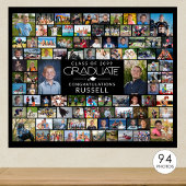Moderne Graduate 94 Foto Collage Weergave Poster
