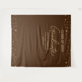 Moderne Graduate bruin goud schoolkleuren Wandkleed (Voorkant (horizontaal))