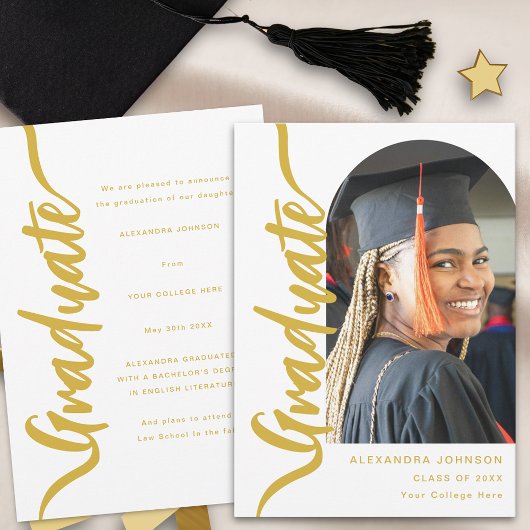 Moderne Graduate Foto Arch Aankondiging
