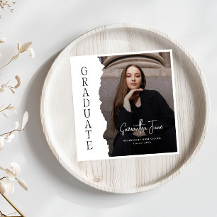 Moderne Graduate Foto Magazine Afstudeerbord Servet