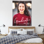 Moderne Graduate Script Foto Klas van Afstudeerjaa Canvas Afdruk (Insitu (Slaapkamer))